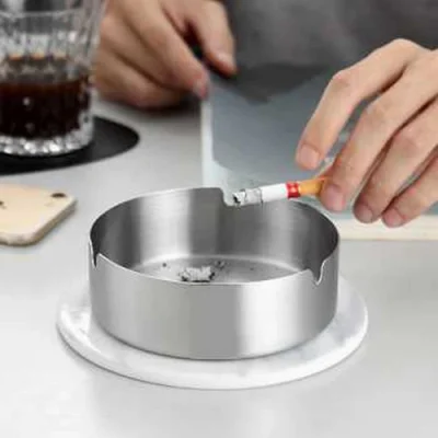 asbak cafe stainless kecil premium