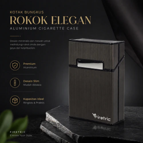 kotak rokok aluminium elegan jdeh006