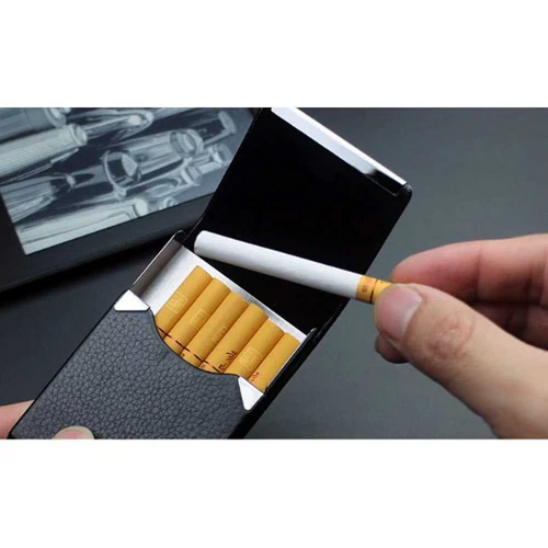 kotak bungkus focus rokok elegan leather cigarette case