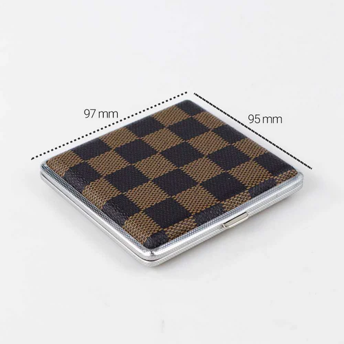 kotak bungkus rokok elegan leather cigarette case 20 slot